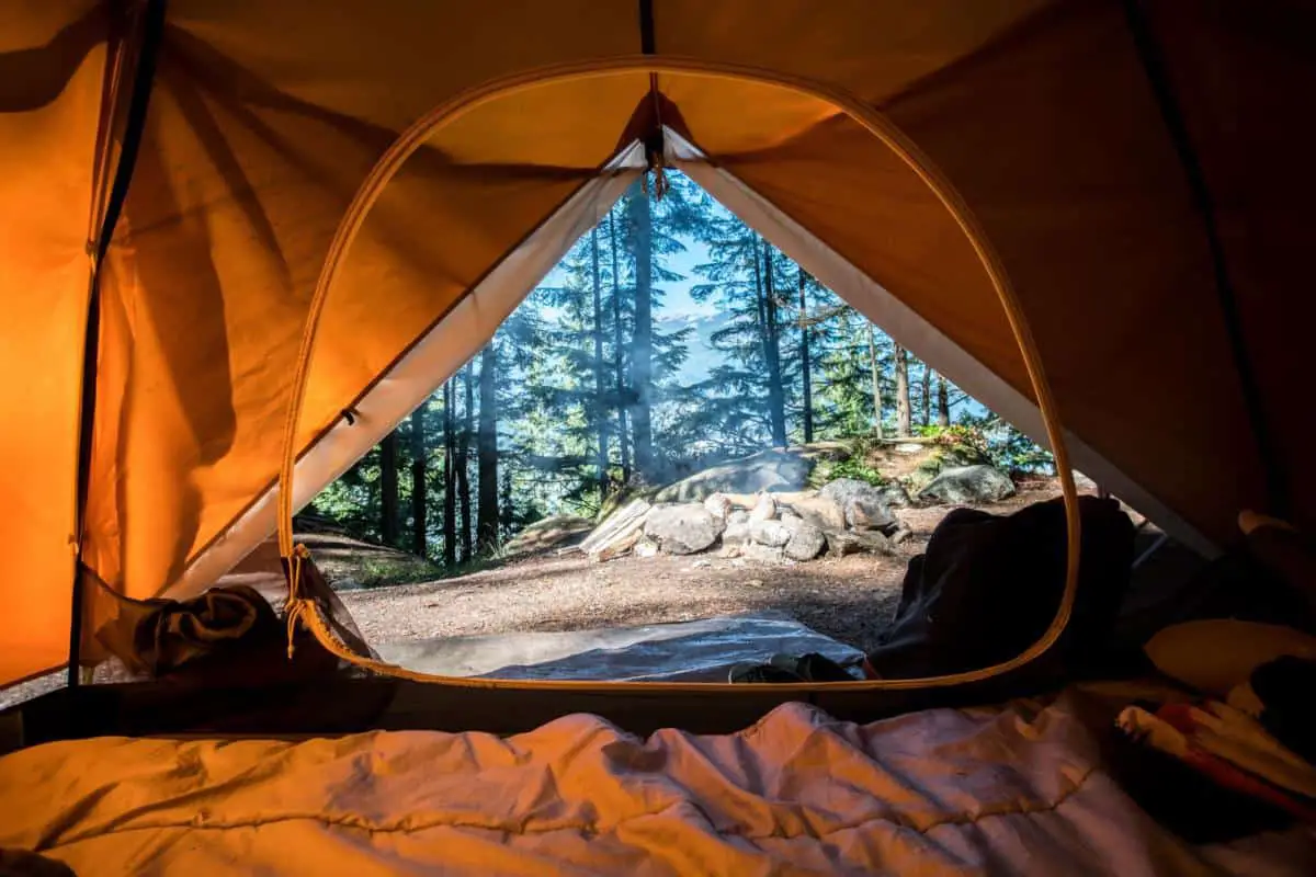 Tent on a Campground in the Rockies