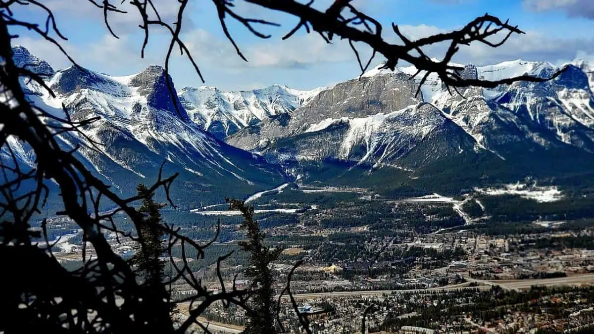 Aerial view of Canmore