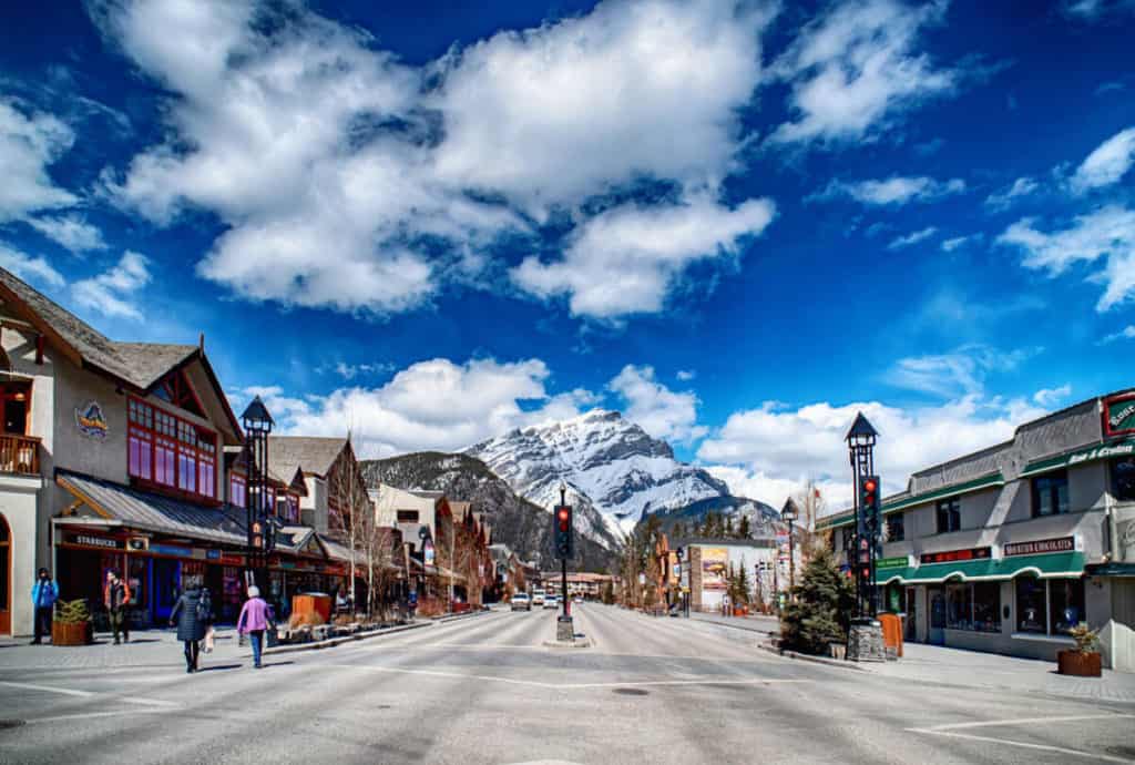 Banff Avenue is home to many employers to working holiday employees