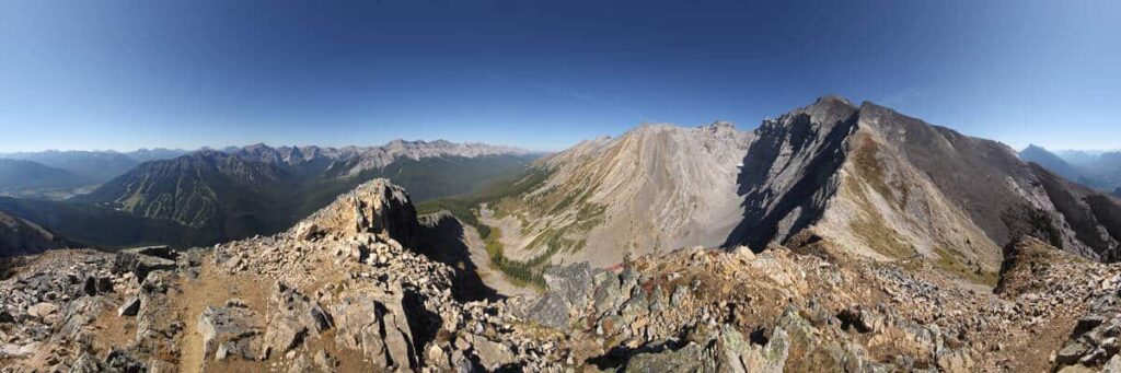 Panorama picture of the view from Cascade Mountain