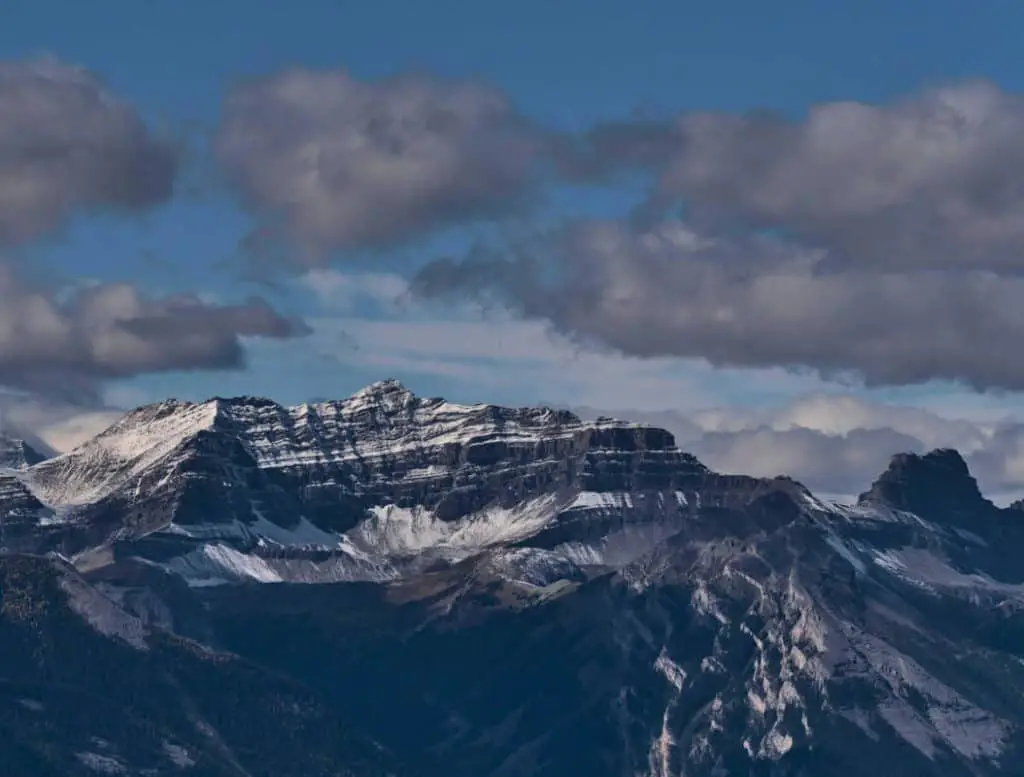 Mount Brett dominating the skyline in Banff National Park