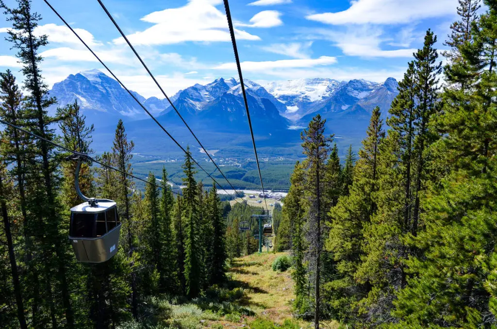 The Lake Louise Gondola offers gorgeous views on the Bow Valley, Lake Louise and the surrounding mountains
