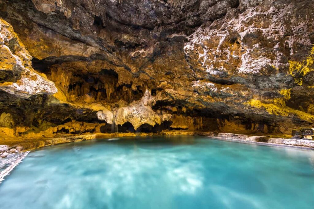 The cave of the Cave and Basin complex in Banff National Park