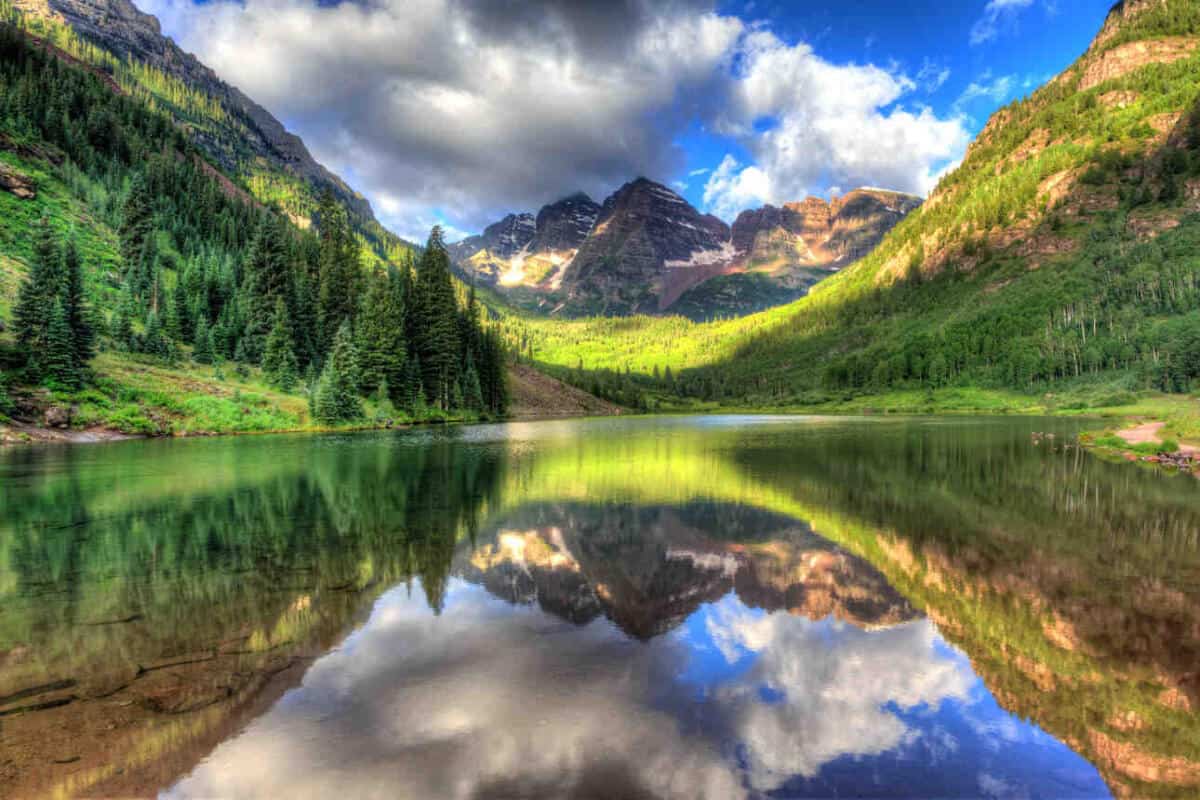 Maroon Bells in Rocky Mountain National Park.