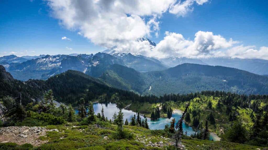Mowich Lake in Mount Rainier National Park.