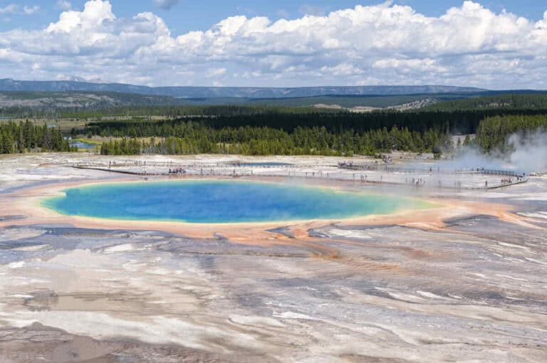 The Yellowstone Caldera dormant volcano.