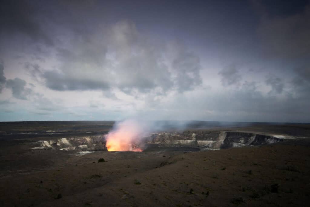 The Kilauea volcano in Hawaii Volcanoes National Park.