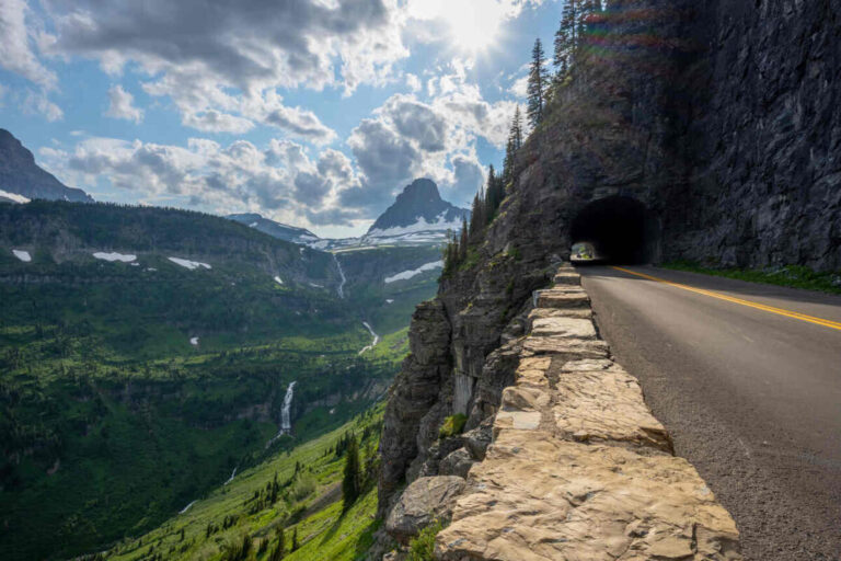 The Going to the Sun Road in Glacier National Park in Montana.