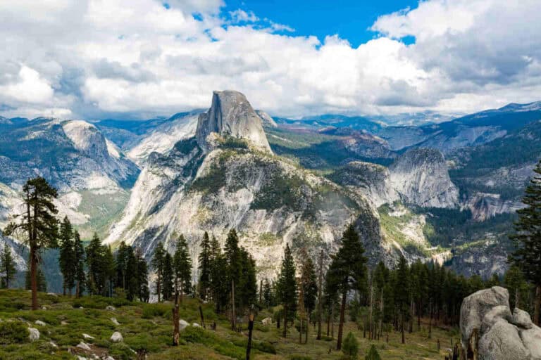 View on Half Dome in Yosemite National Park.