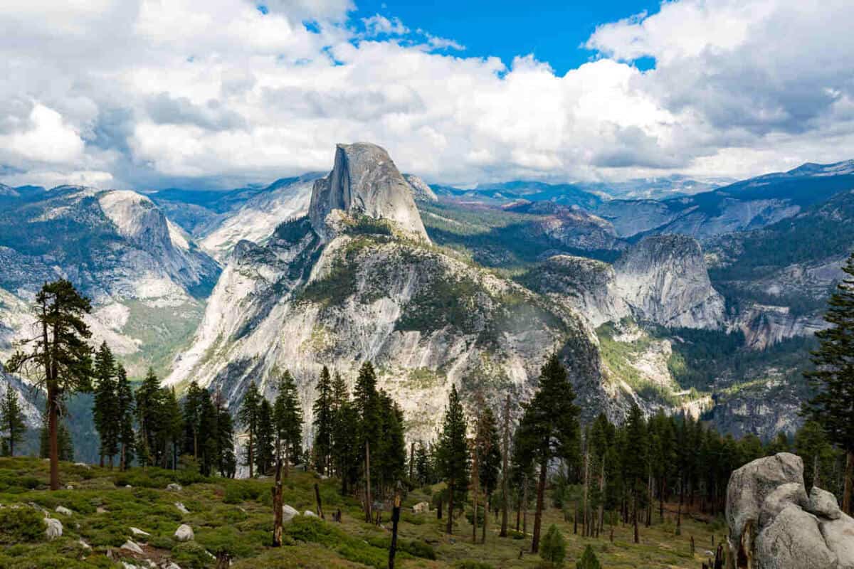 View on Half Dome in Yosemite National Park.